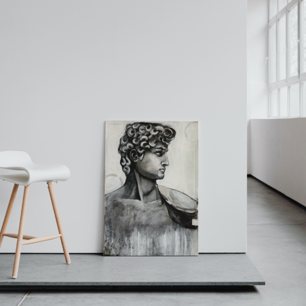 Portrait canvas beside the chair_image_50419457